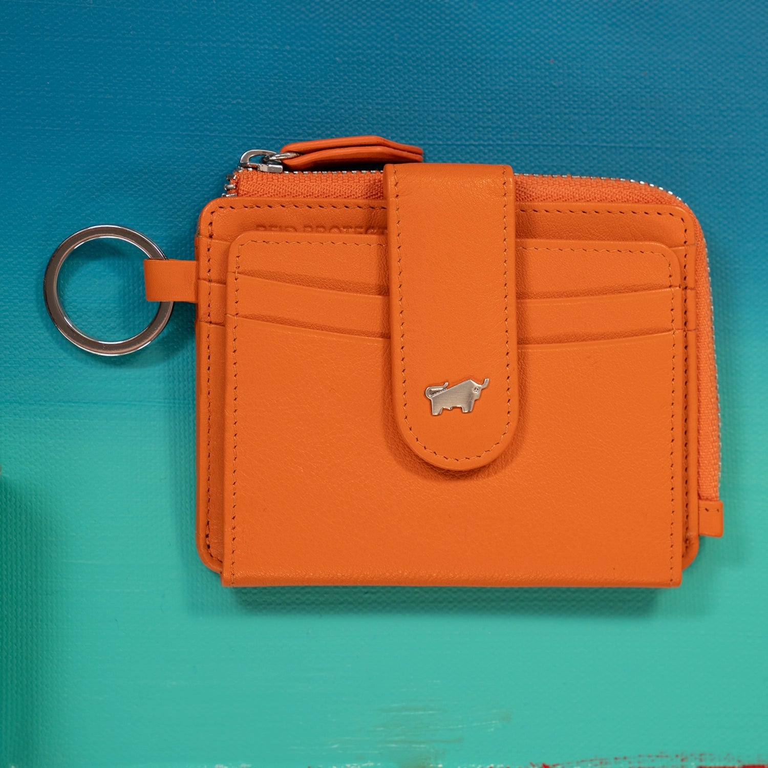 Keyfeature JOY RFID Kartenbörse mit Schlüsselring 12CS flashy orange