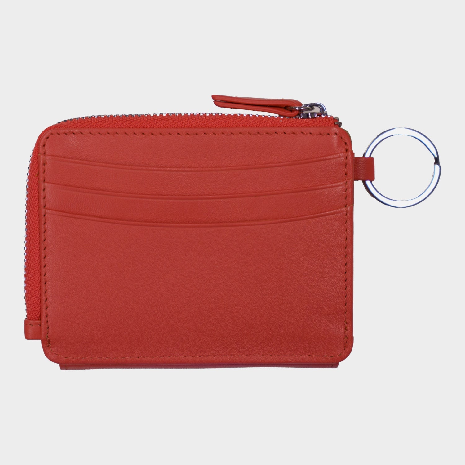 Rückansicht JOY RFID Kartenbörse mit Schlüsselring 8CS coral