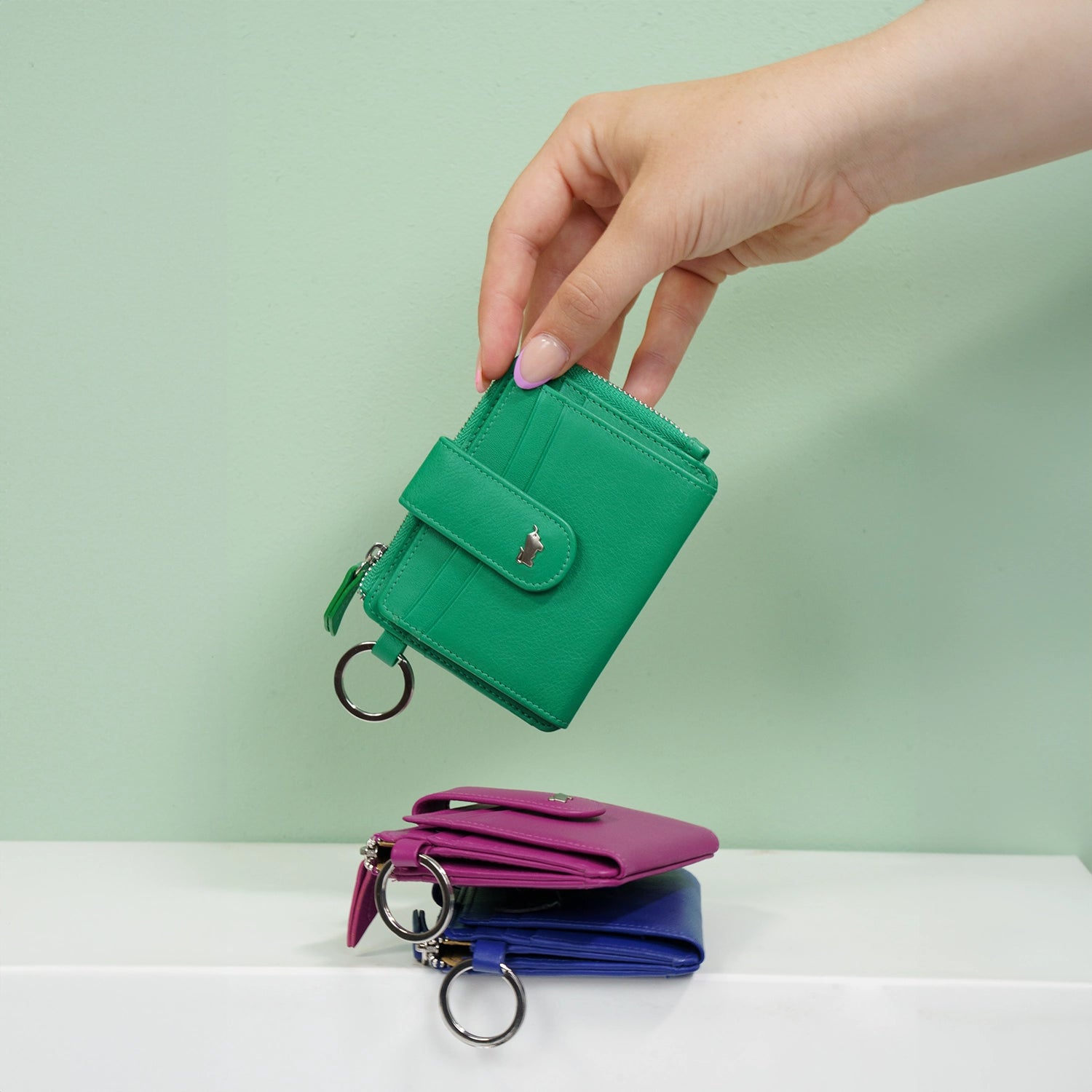 JOY RFID Kartenbörse mit Schlüsselring 12CS purple plum