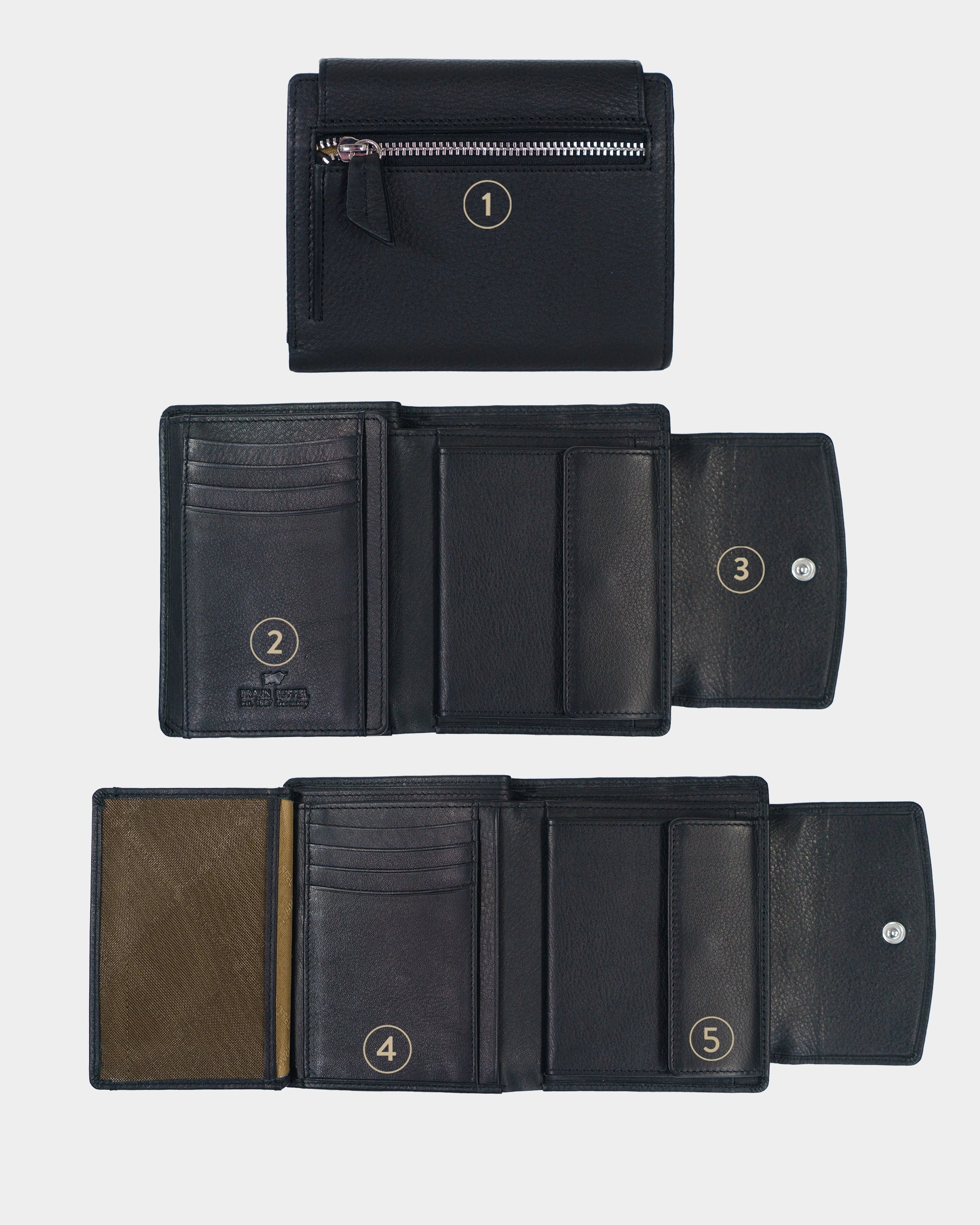 Personalisierung JOY RFID Geldbörse M 8CS black