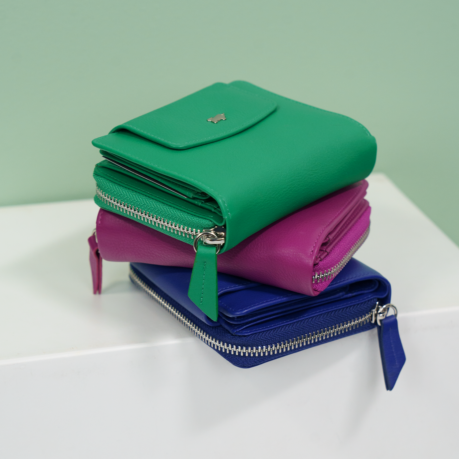 JOY RFID zip wallet M 8CS purple plum
