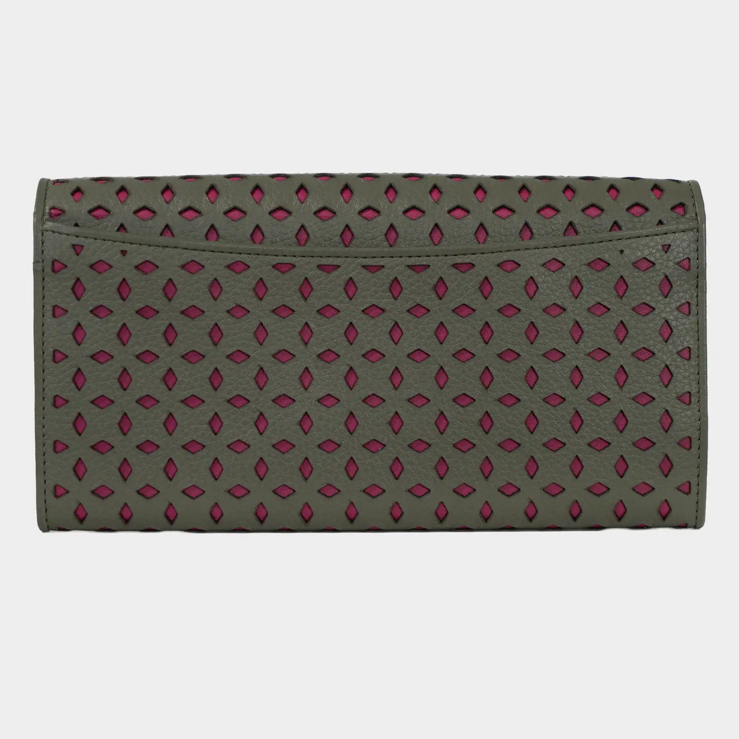Rückansicht STELLA Geldbörse L 12CS olive/ pink