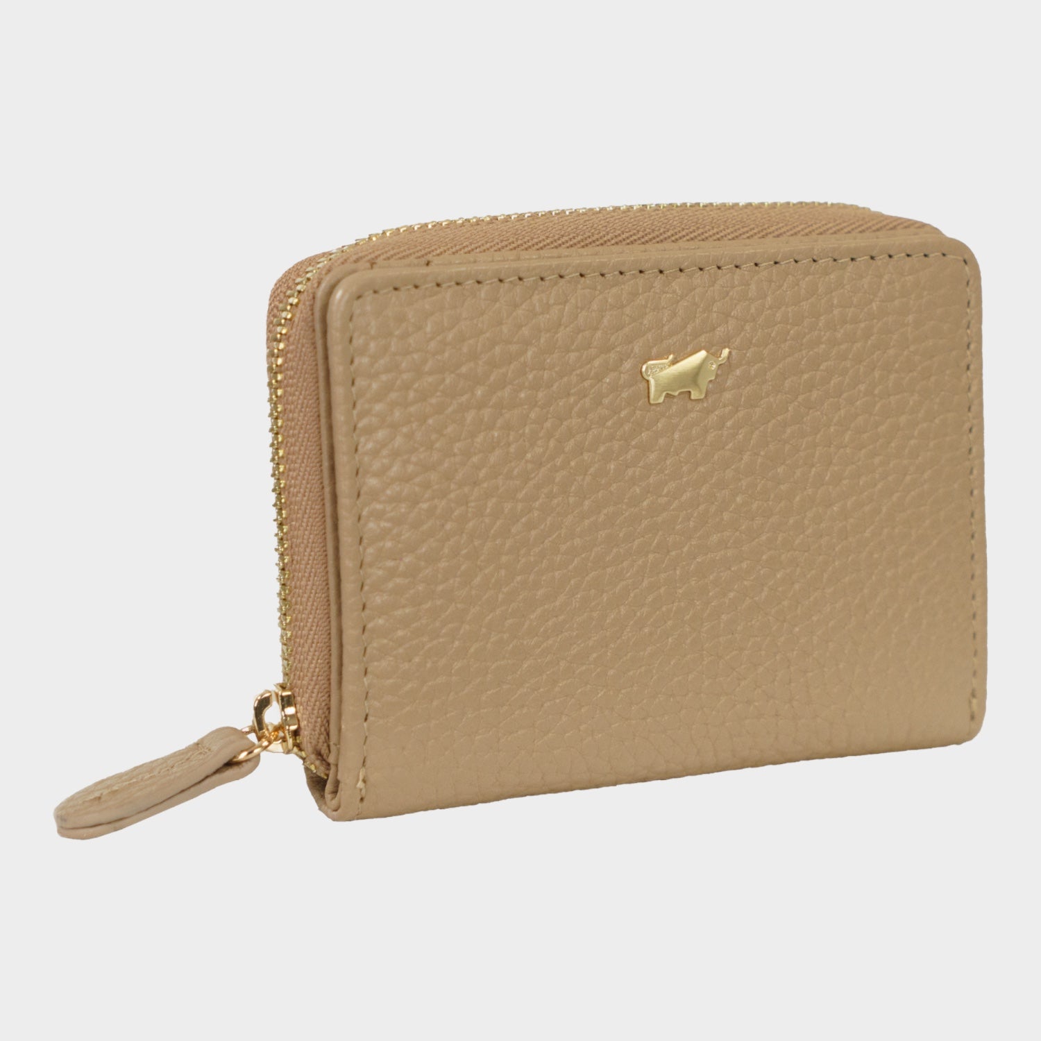 Schrägansicht ASTI Mini RV-Geldbörse 5CS caramel