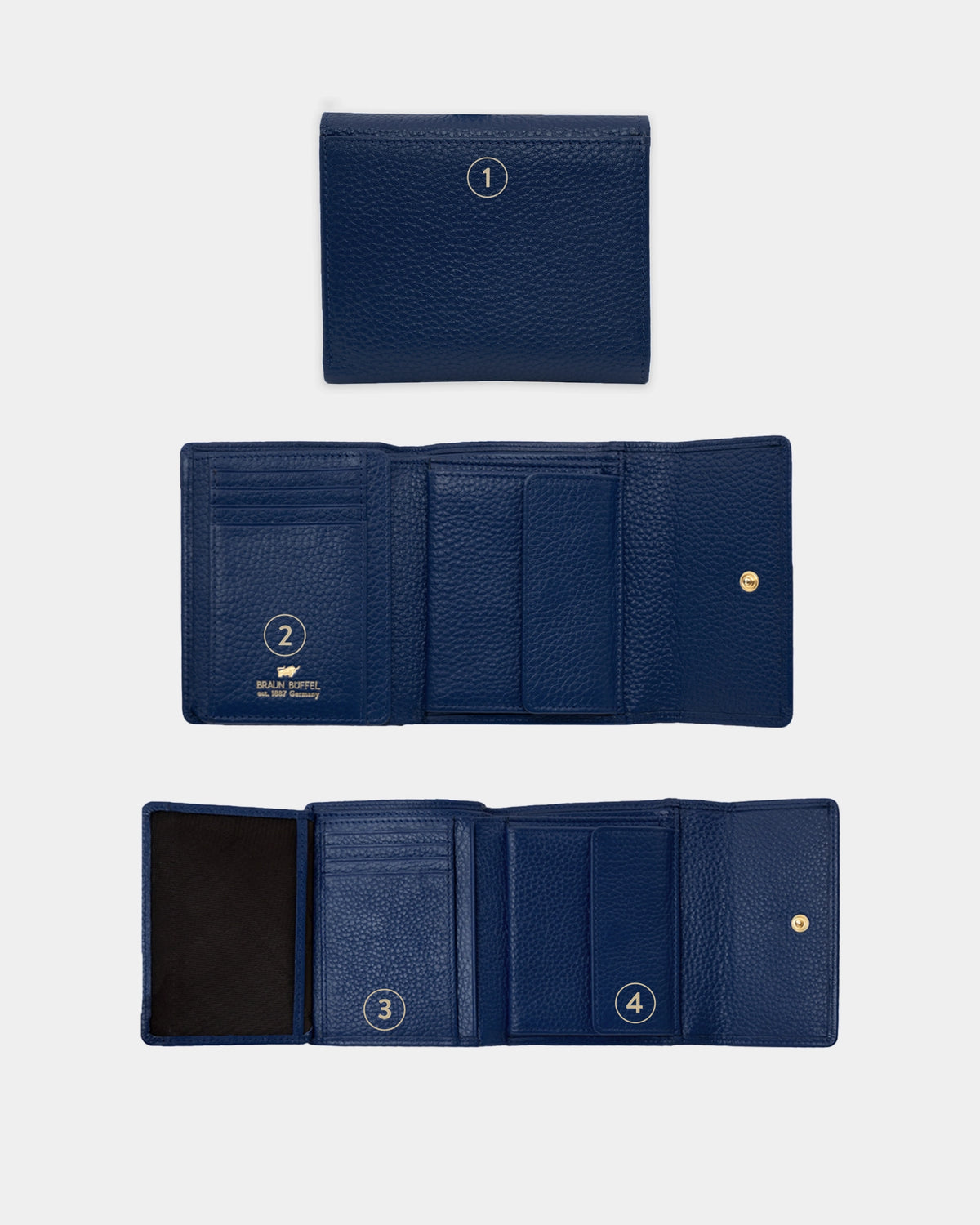 Personalisierung ASTI Geldbörse M 8CS navy