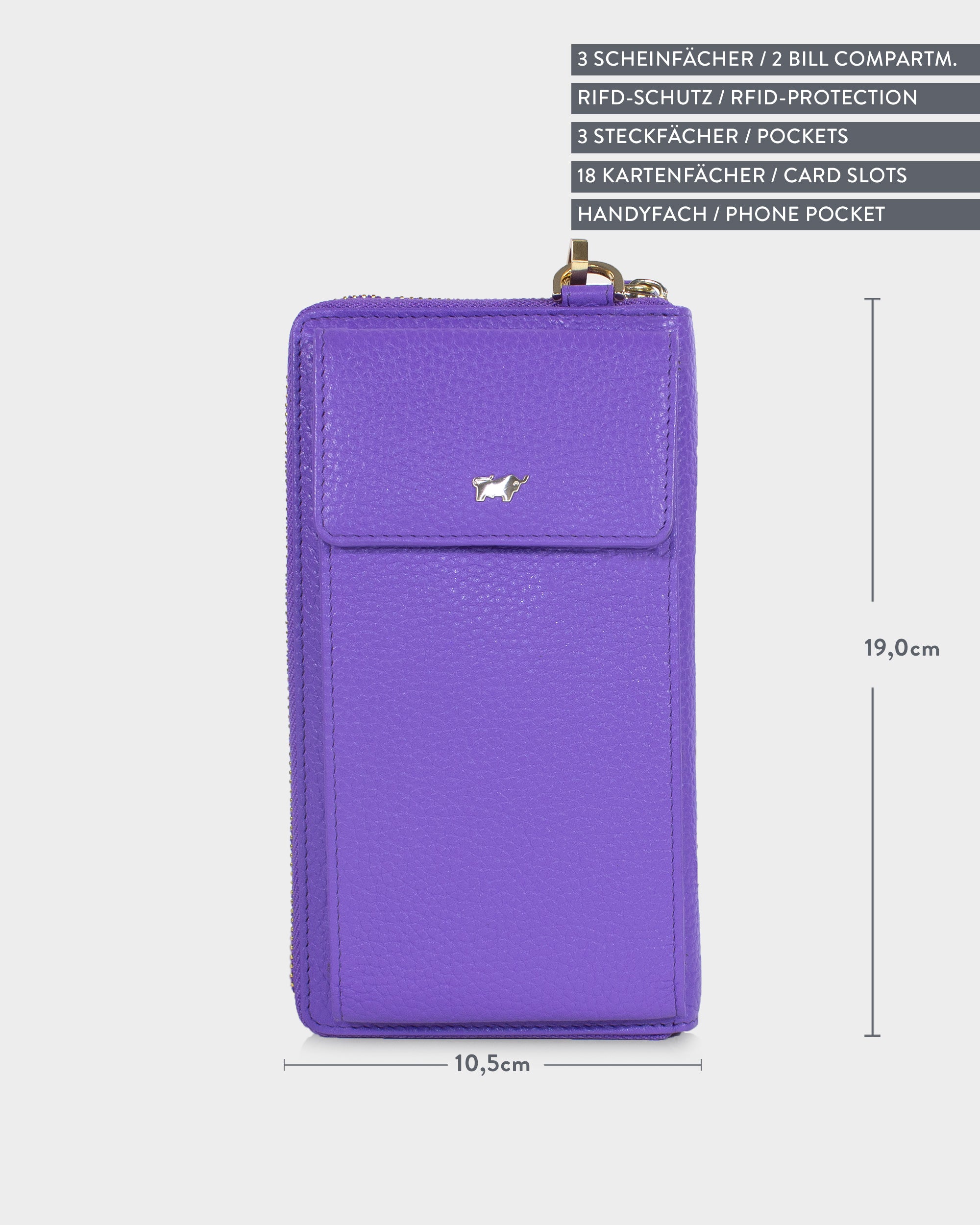 ASTI RV-Geldbörse mit Handyfach violet