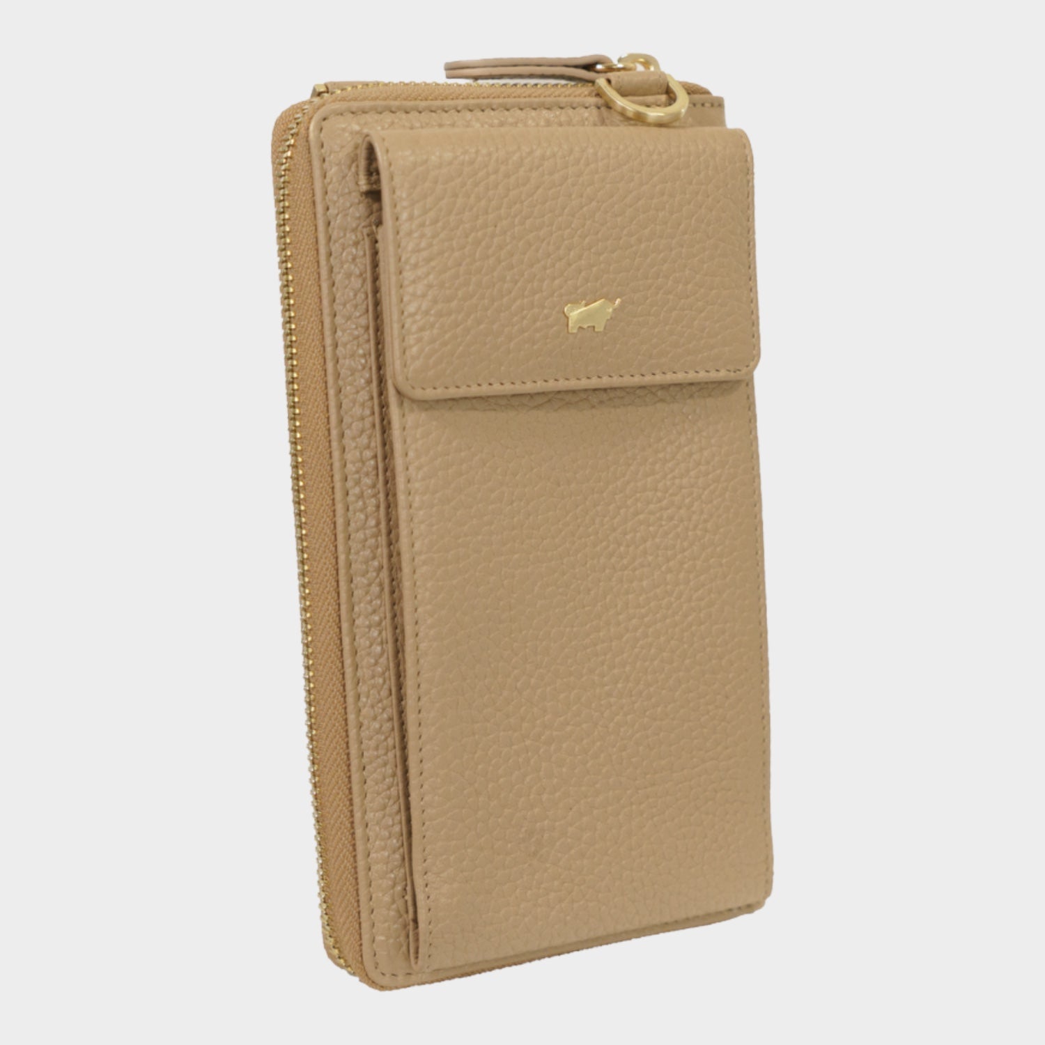 Schrägansicht ASTI RV-Geldbörse mit Handyfach 18CS caramel