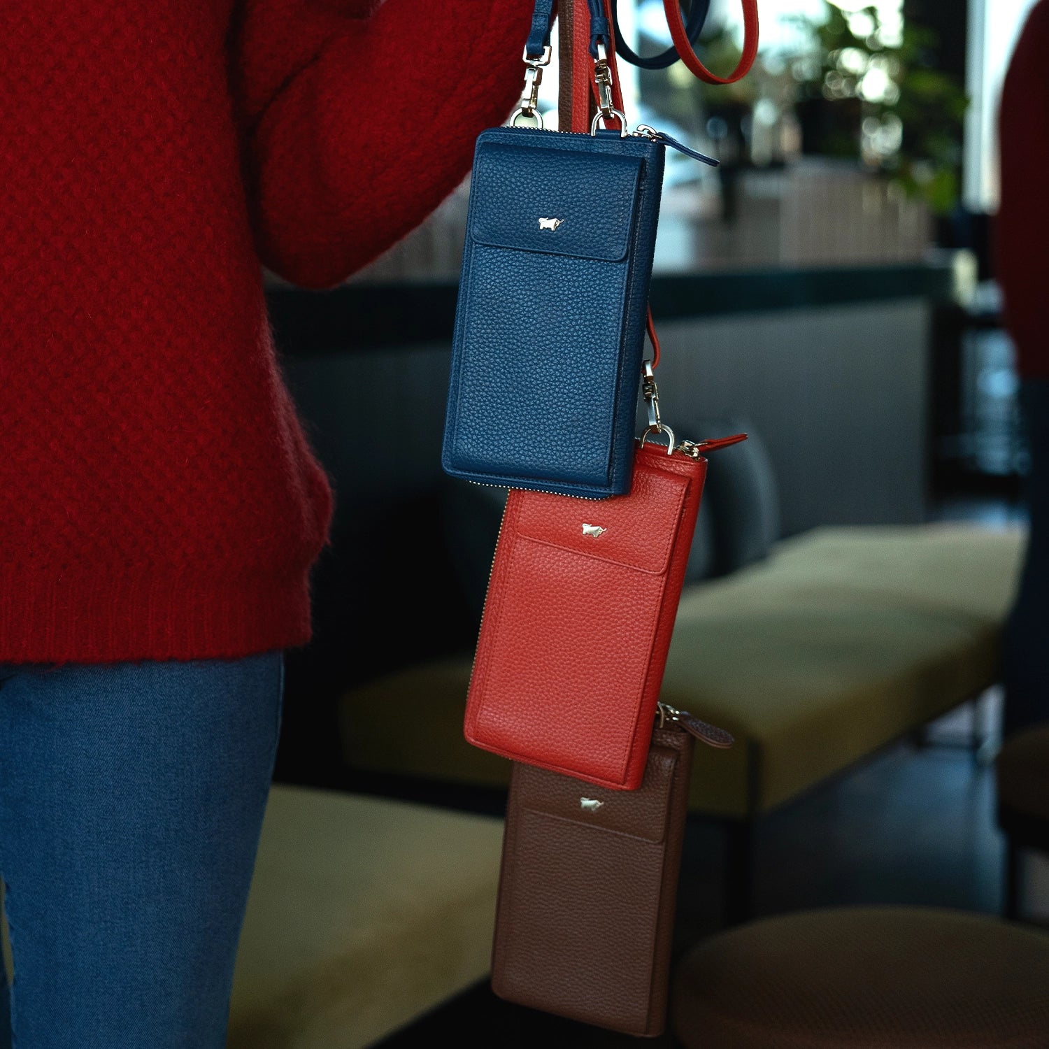 Keyfeature ASTI RV-Geldbörse mit Handyfach rich red