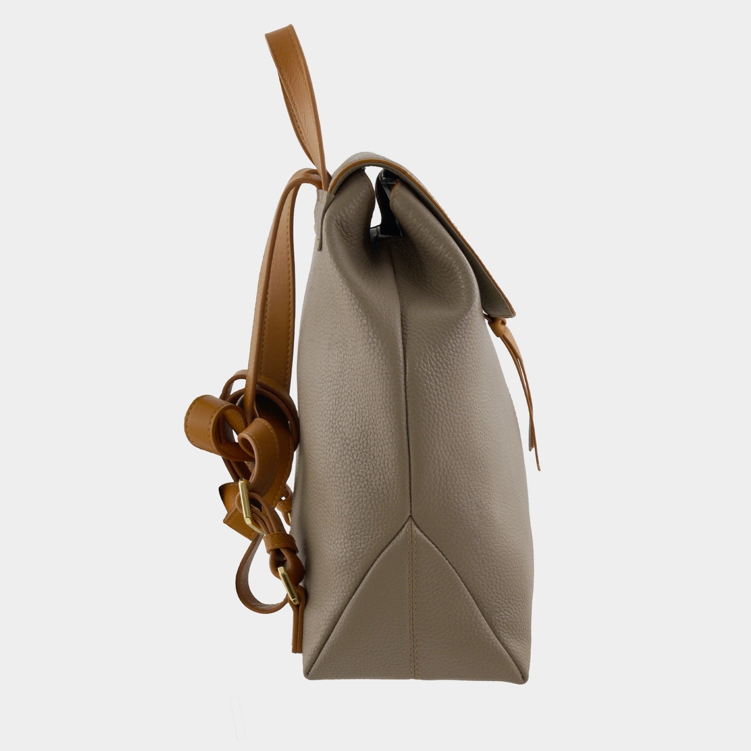 Seitenansicht ELIN Rucksack taupe 