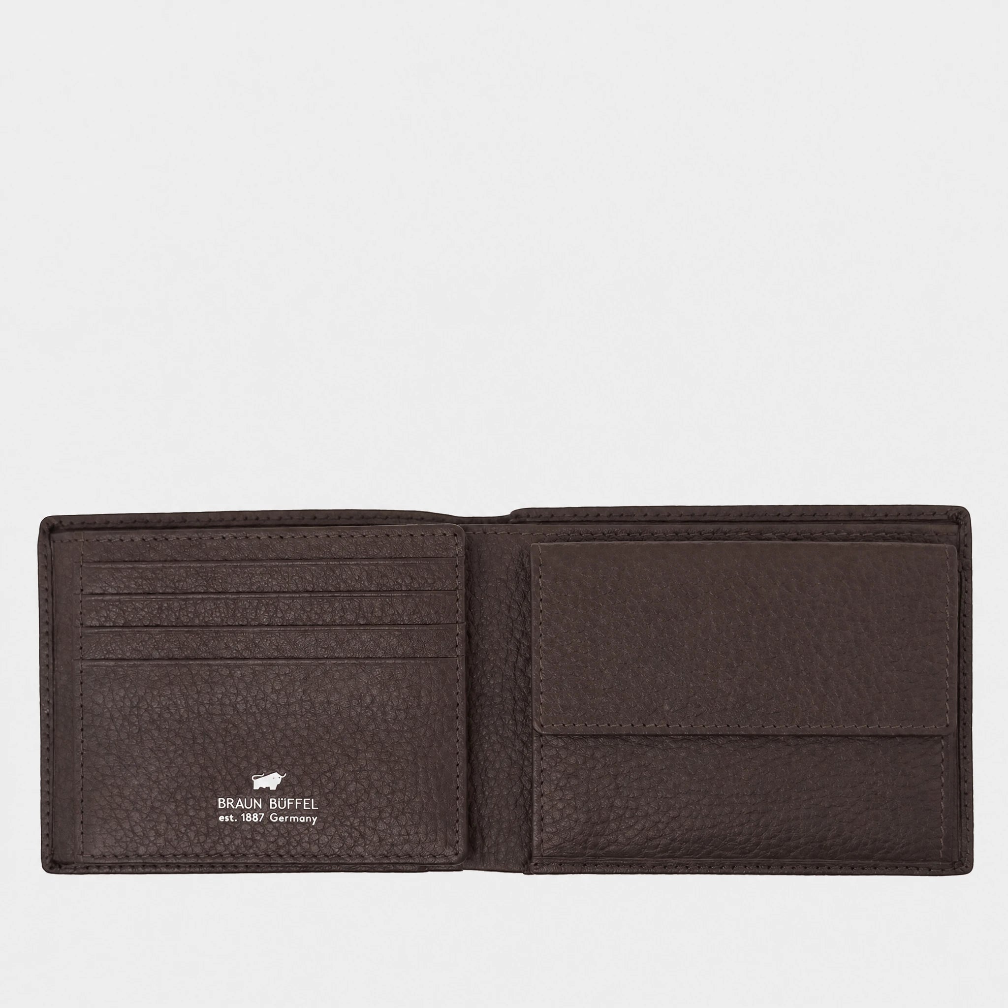 Innenansicht THEO RFID Geldbörse 8CS braun