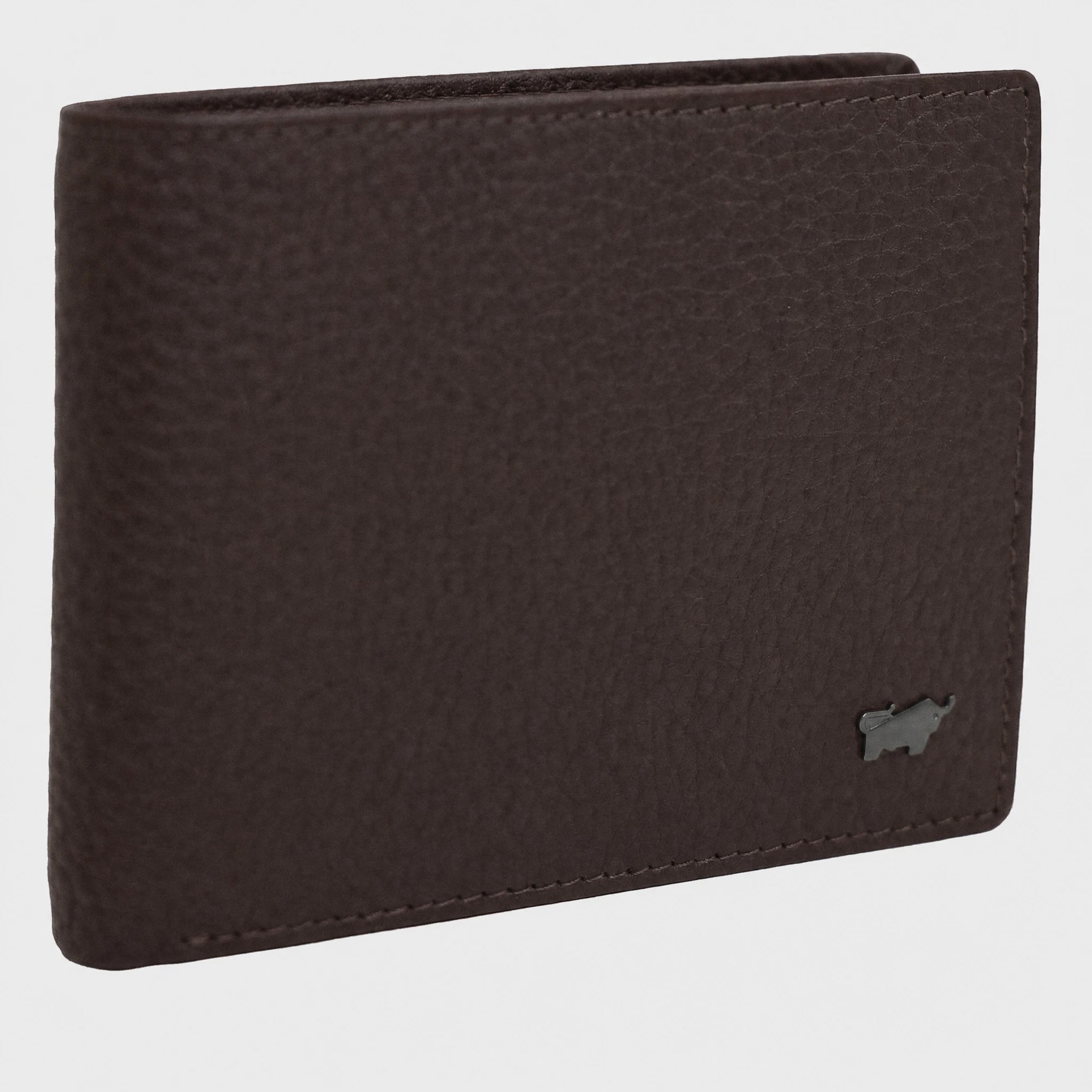 Schrägansicht THEO RFID Geldbörse 8CS braun