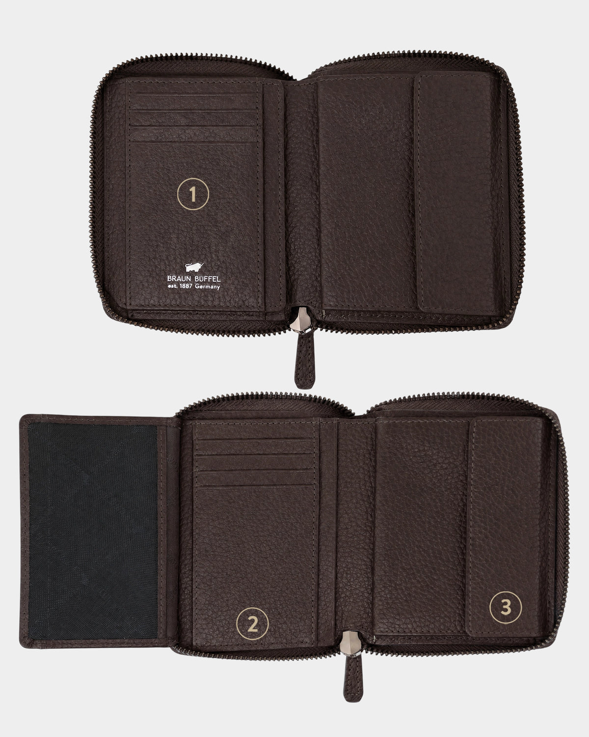 Personalisierung THEO RFID RV-Geldbörse H 8CS braun