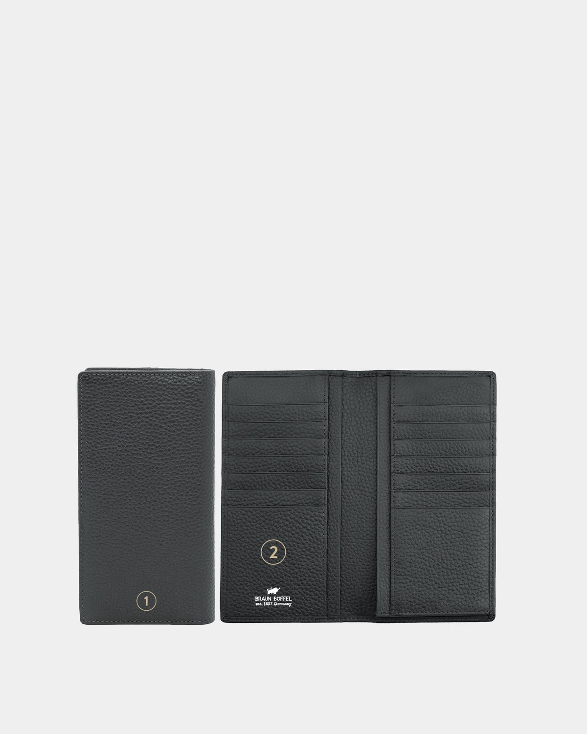 THEO RFID Brieftasche 14CS dark grey
