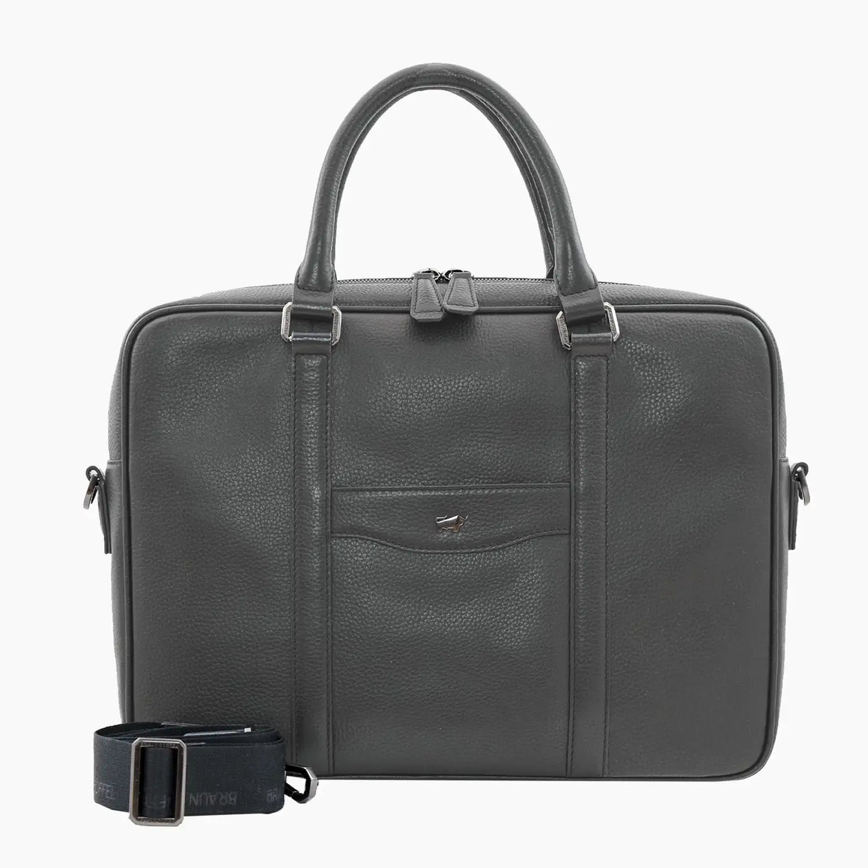 Frontansicht THEO Businesstasche M dark grey
