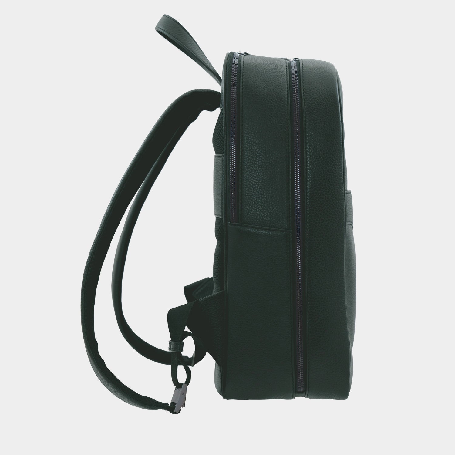 Seitenansicht THEO Rucksack deep green