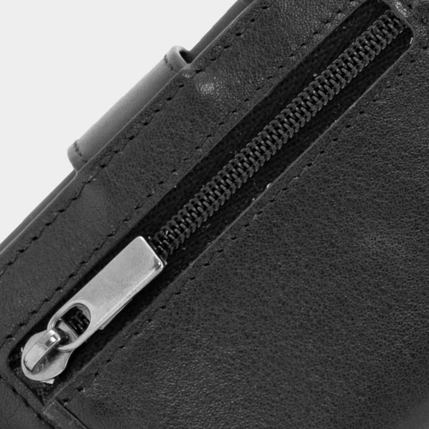 Slim Wallet Braun Büffel x Gentlemens mit Reßverschluss