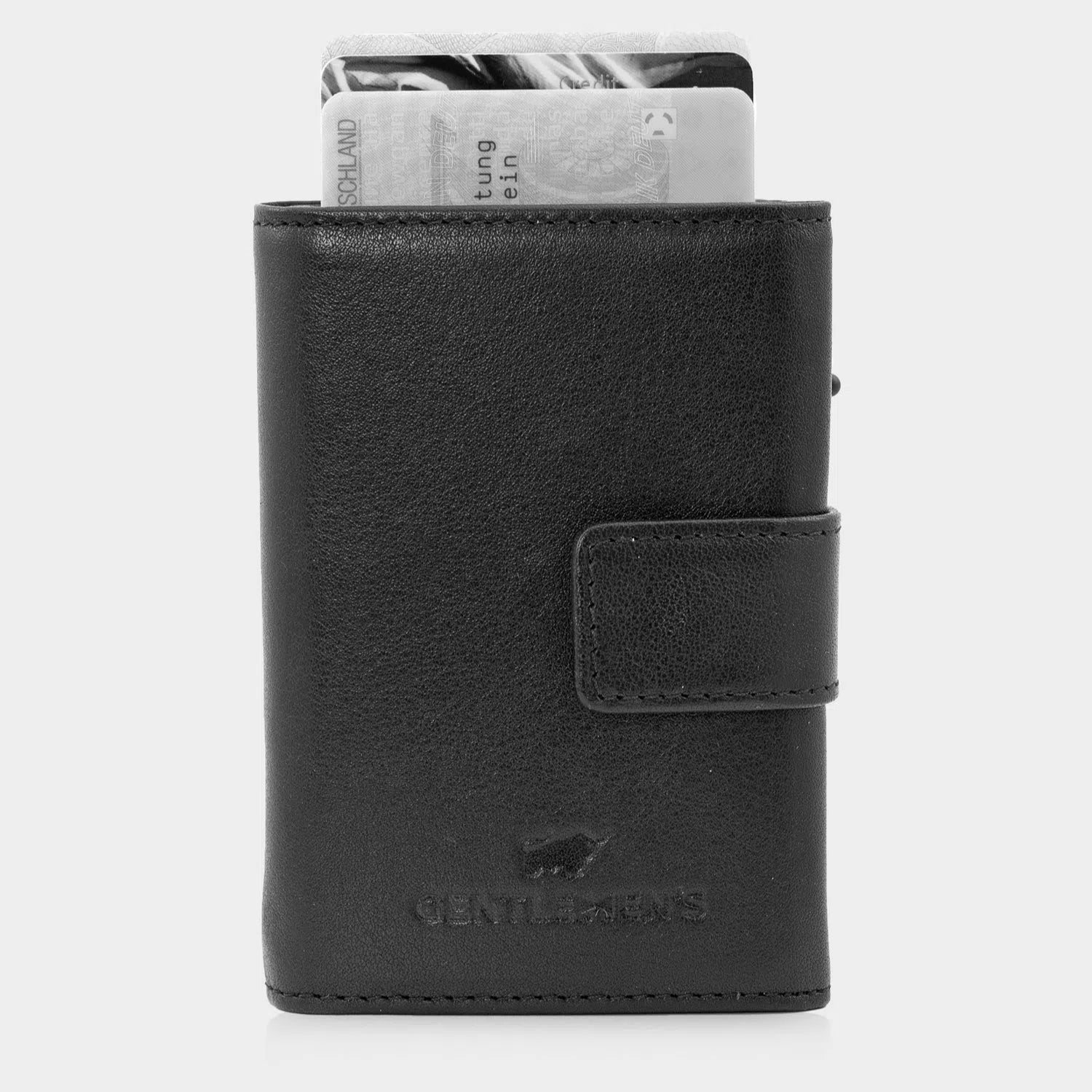 Slim Wallet Braun Büffel x Gentlemens mit Reßverschluss