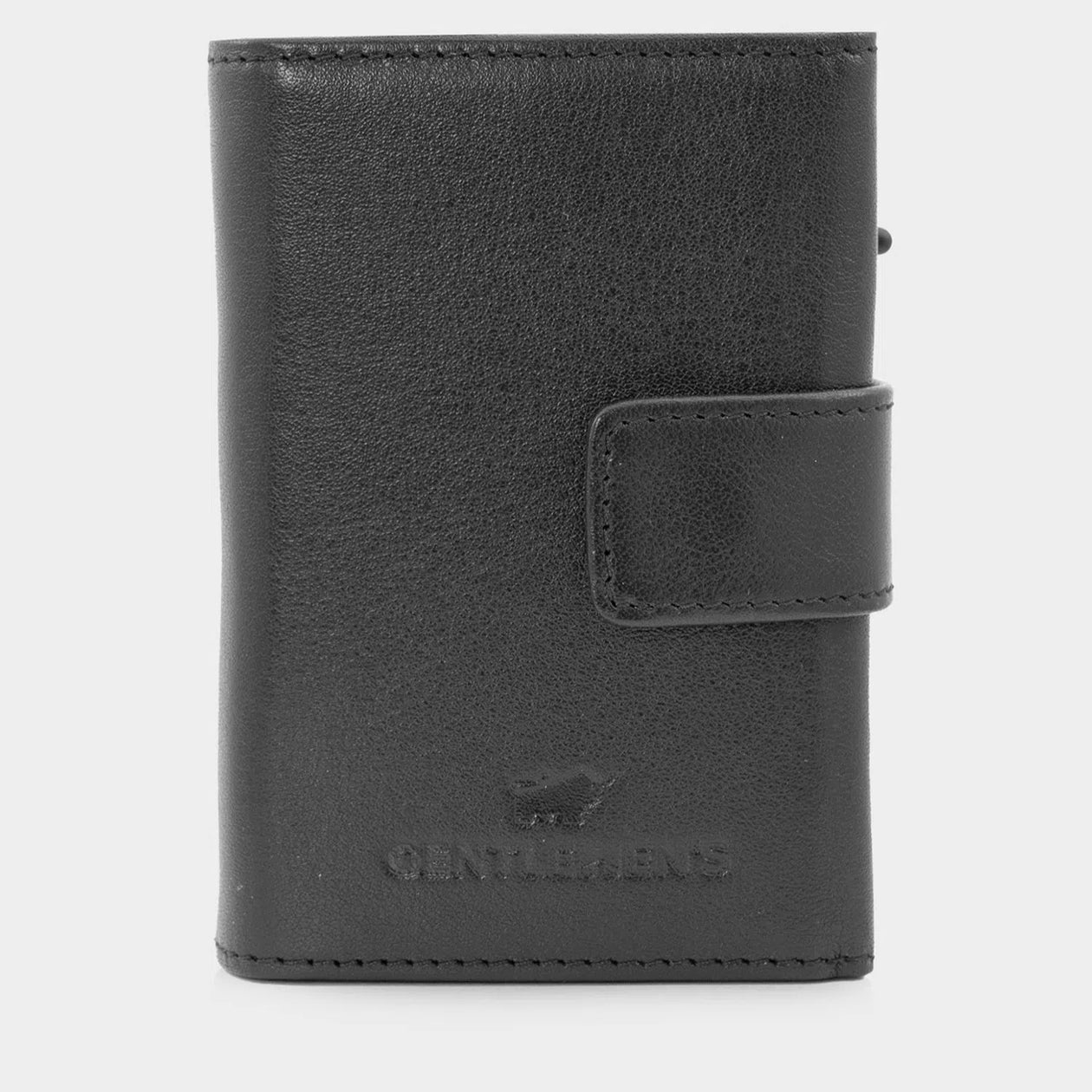 Frontansicht Slim Wallet Braun Büffel x Gentlemens mit Druckknopf