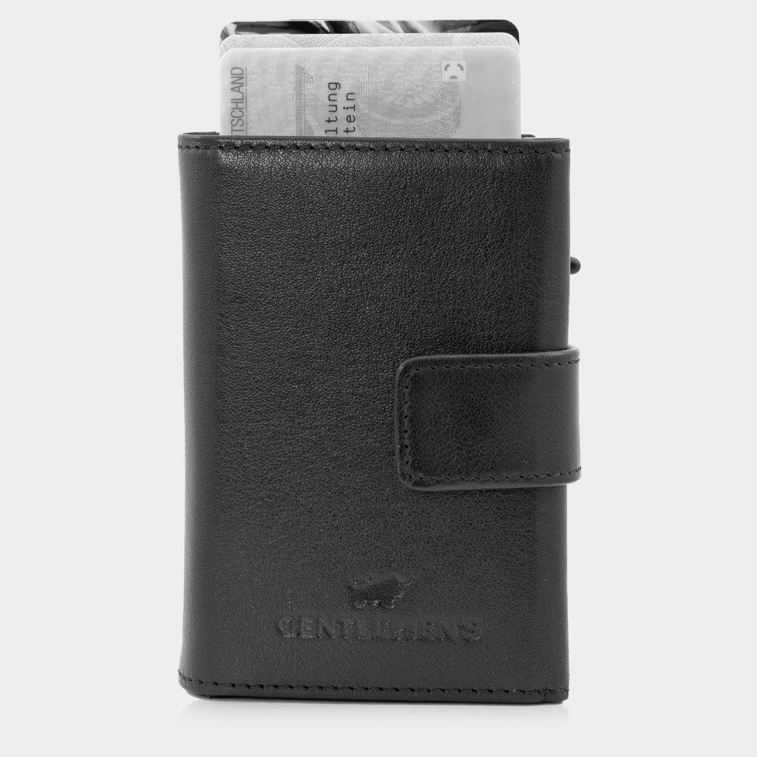 Slim Wallet Braun Büffel x Gentlemens mit Druckknopf