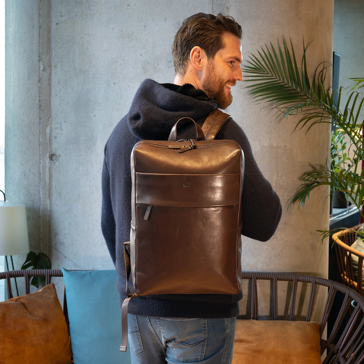 Keyfeature AREZZO Rucksack braun