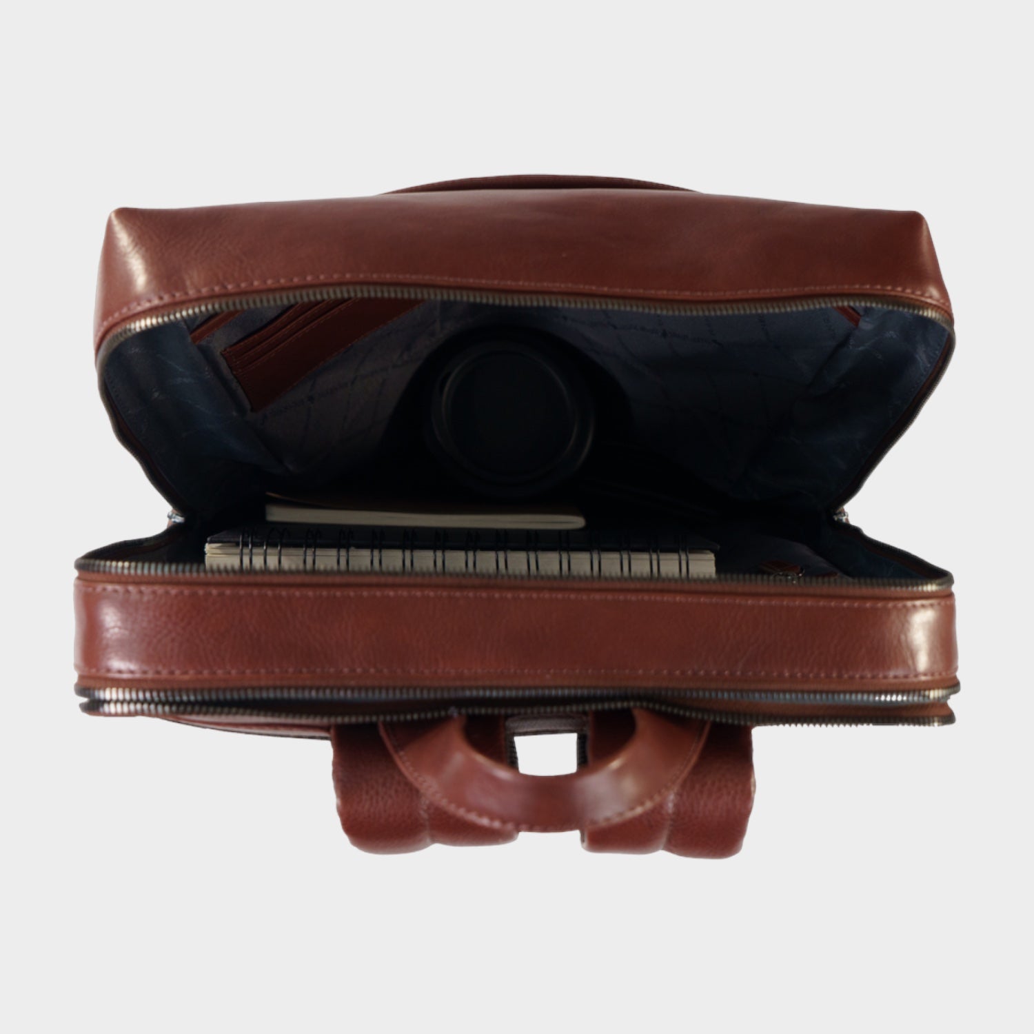 Innenansicht AREZZO Rucksack tabak