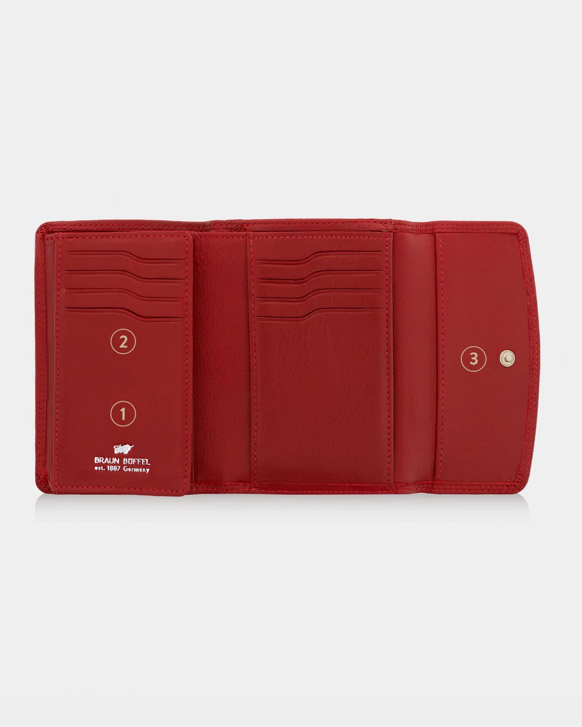 Personalisierung GOLF RFID Bügelbörse 8CS rot