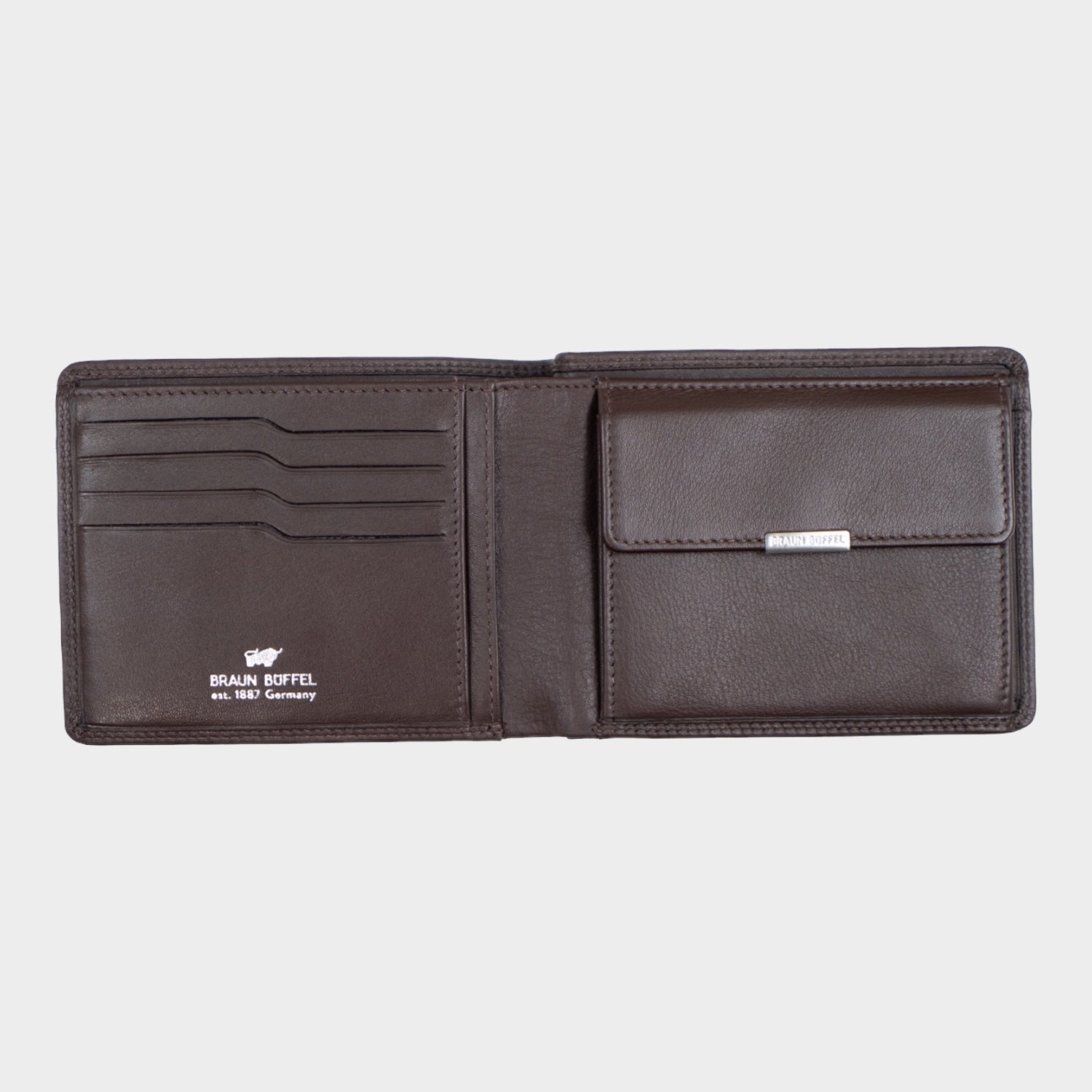 Innenansicht GOLF RFID Geldbörse 4+3CS braun