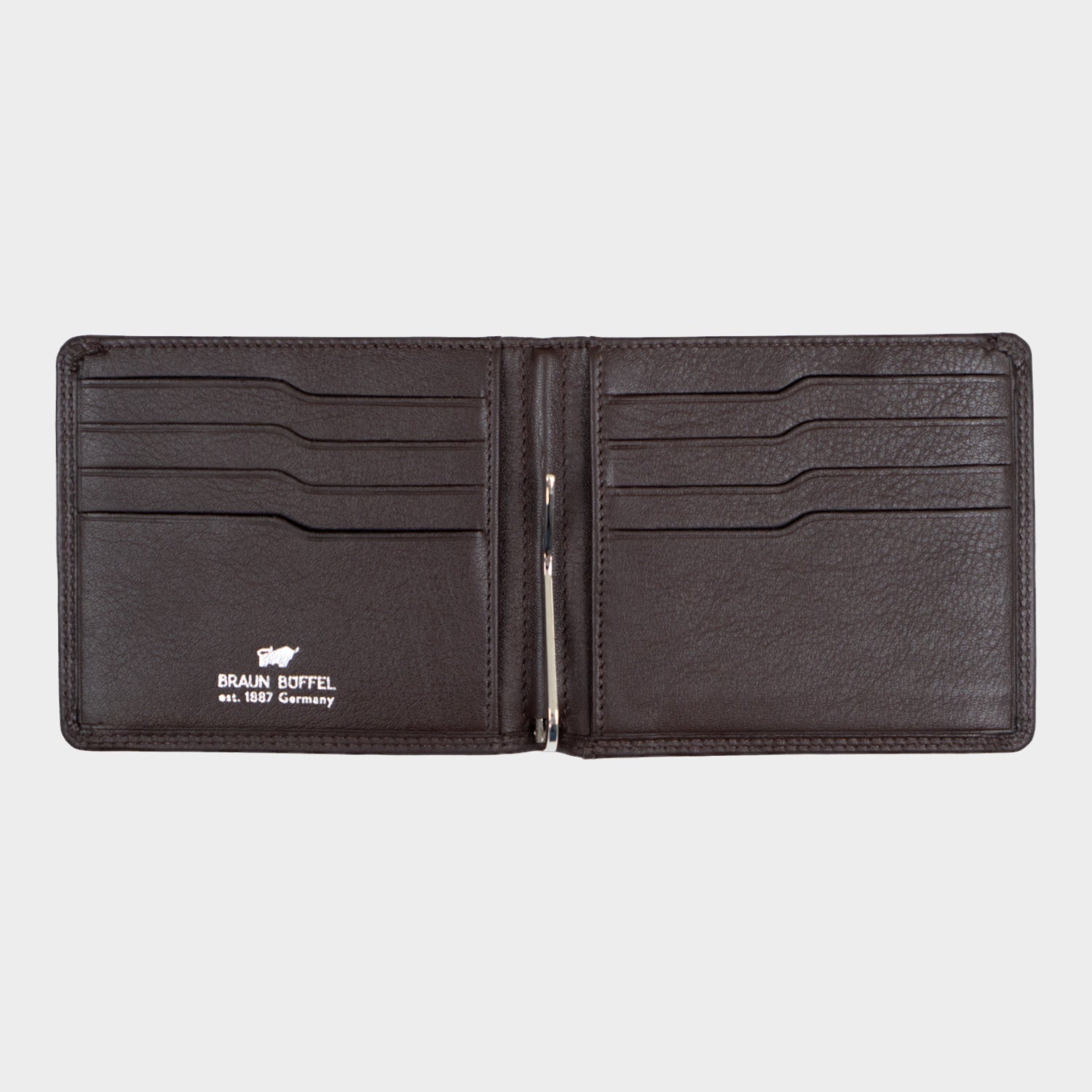 Innenansicht GOLF RFID Dollarclip 8CS braun
