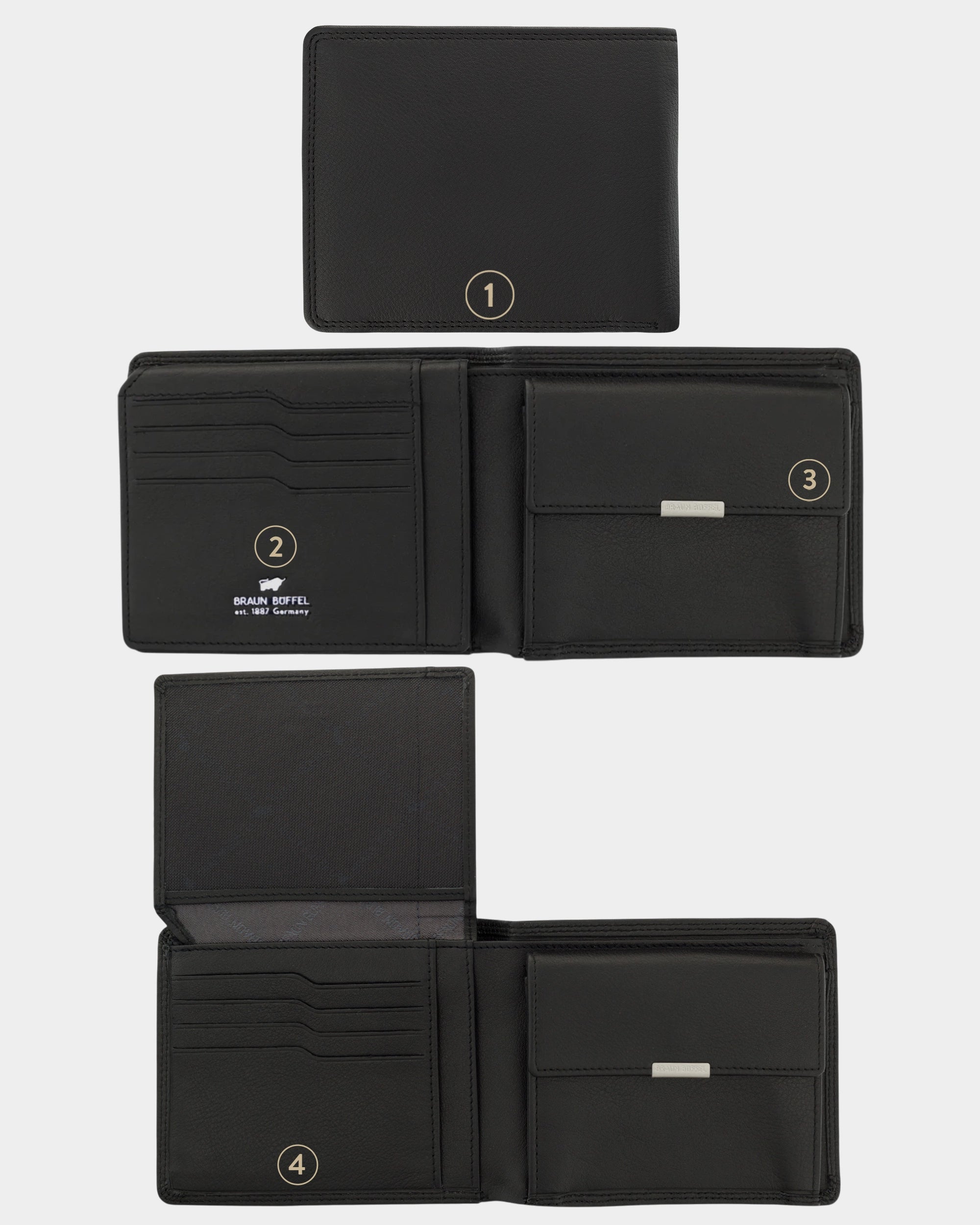  GOLF RFID Geldbörse 8CS schwarz