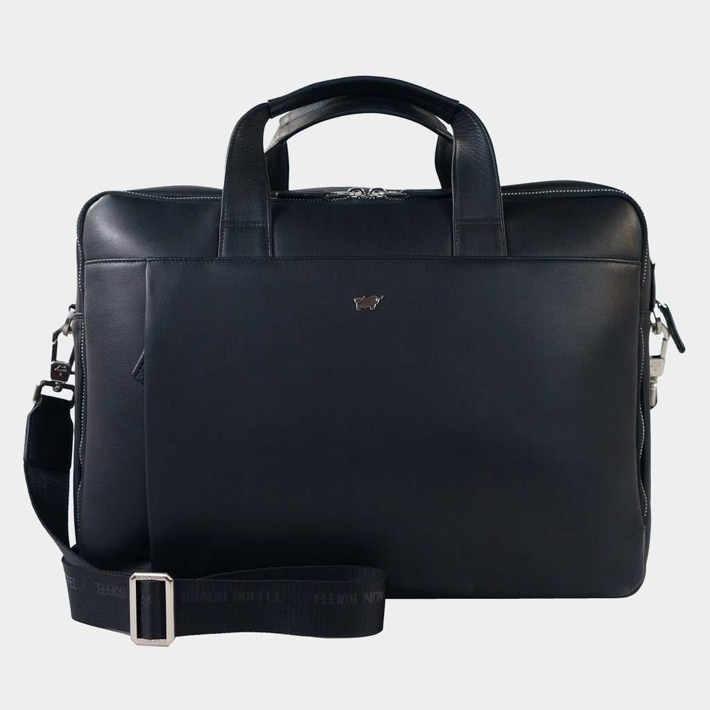 BRAUN BUFFEL 黒レザー2wayビジネスバッグ 90674-510-010-GOLF-