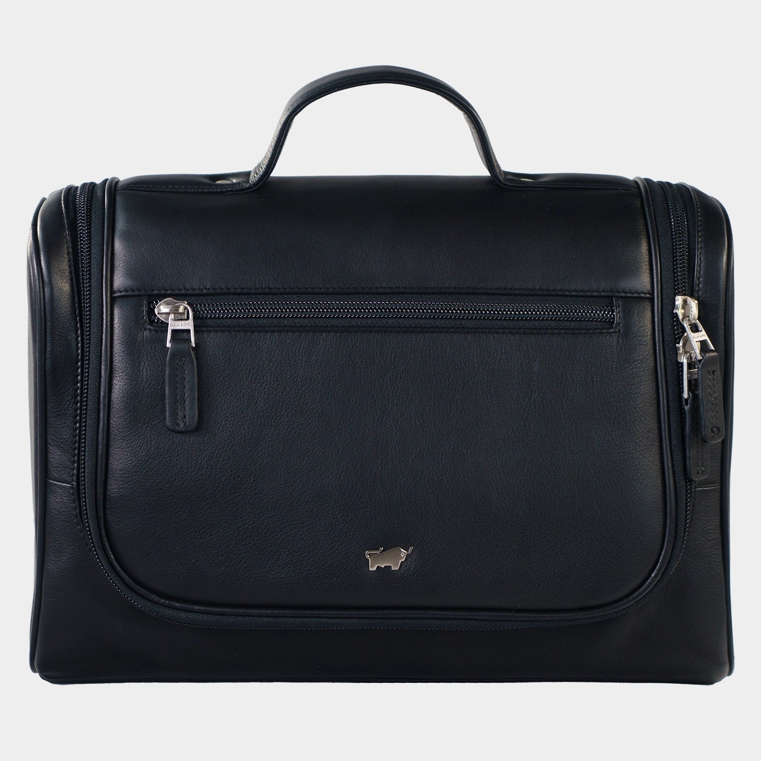 Frontansicht GOLF Kulturtasche mit Haken schwarz