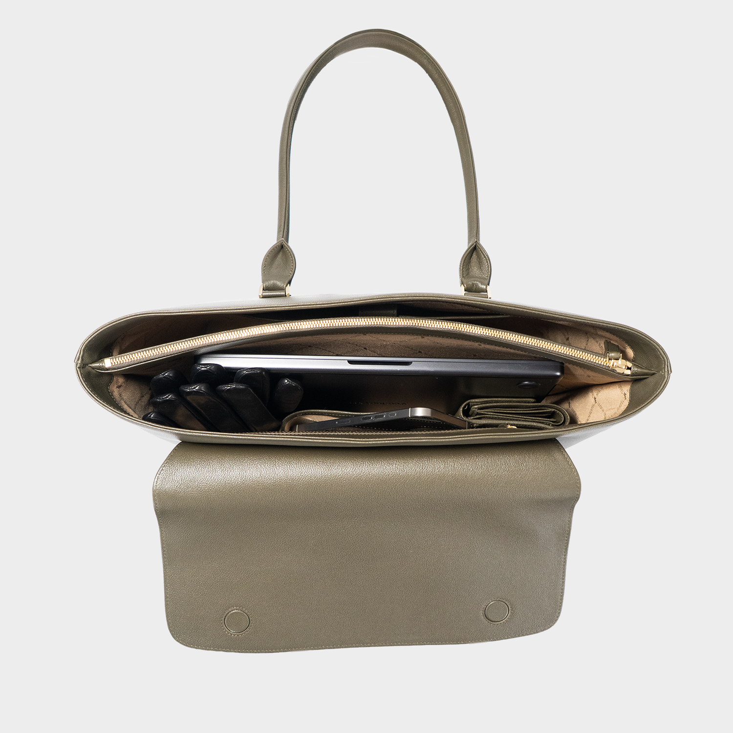 KAROLINE Tote Large olive