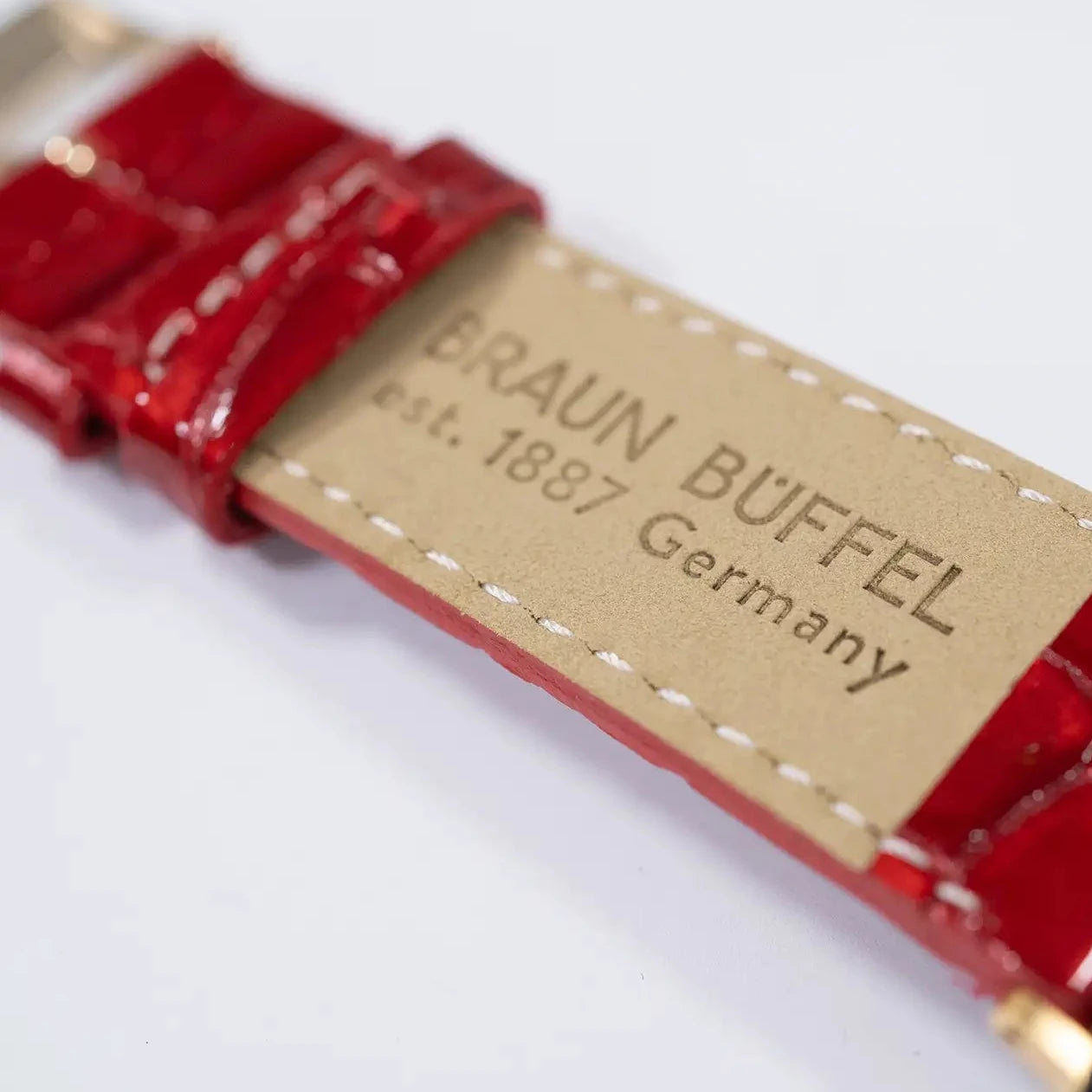 Rückansicht VERONA Armband für Apple Watch rot