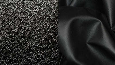 Smooth leather and grained leather in comparison