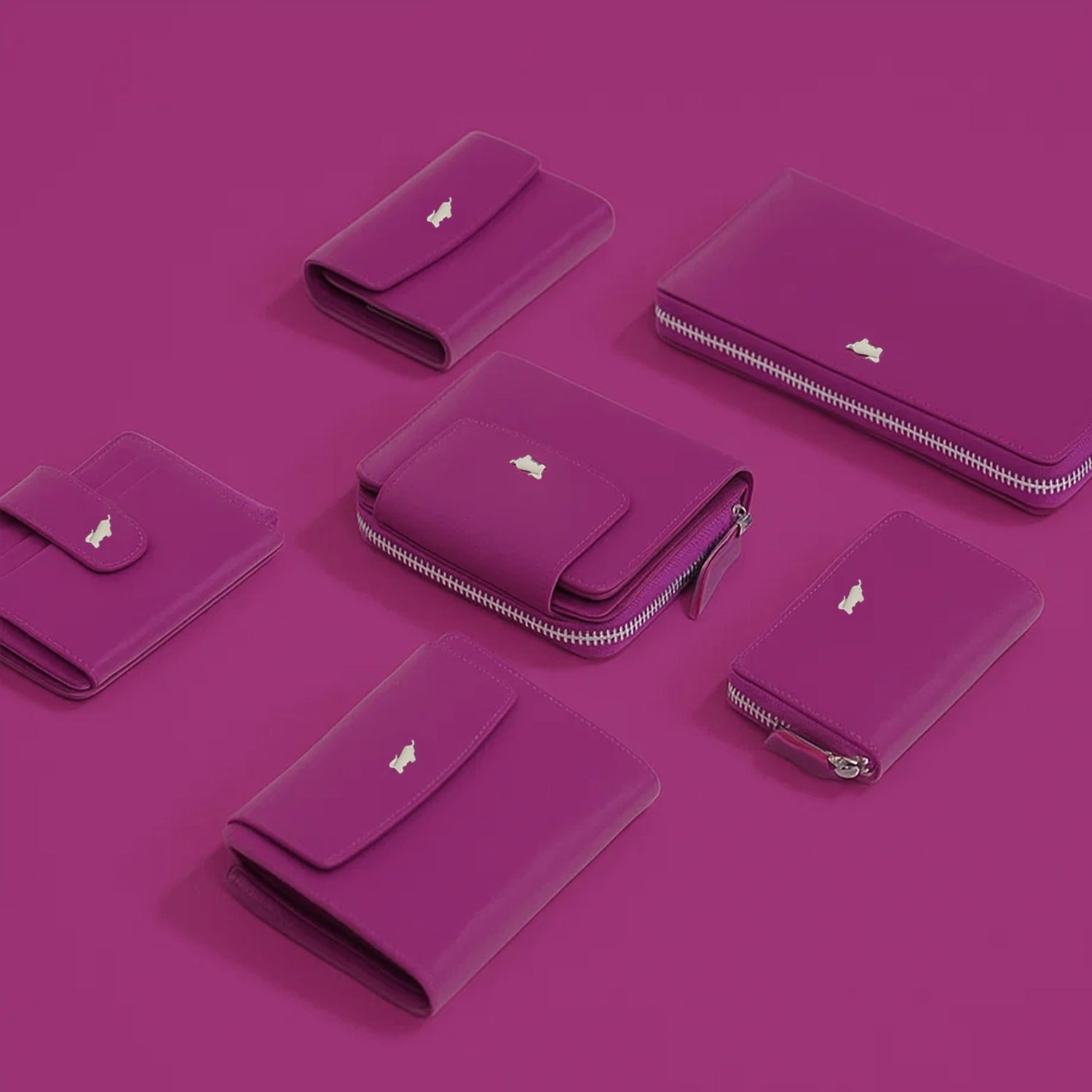 JOY RFID zip wallet M 8CS purple plum